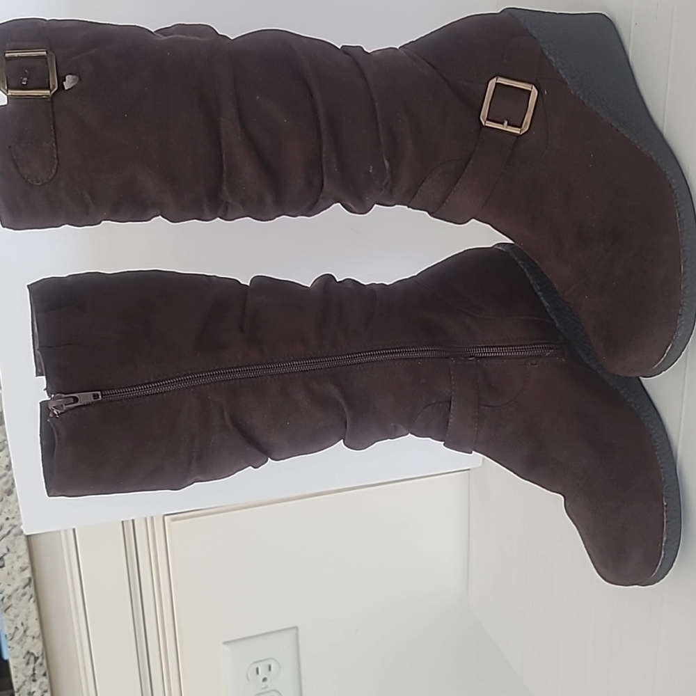 Brown Suede Wild Diva boots, size 7.5